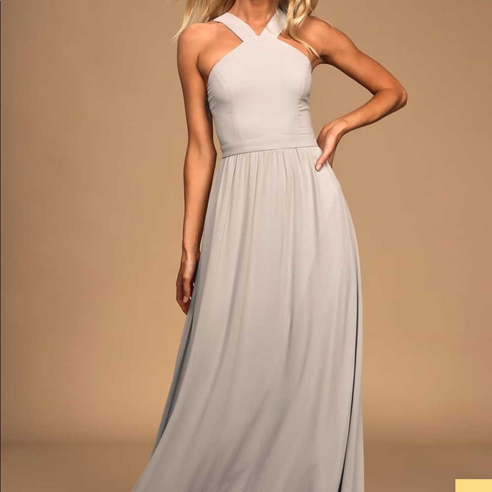 Lulus grey bridesmaid dress